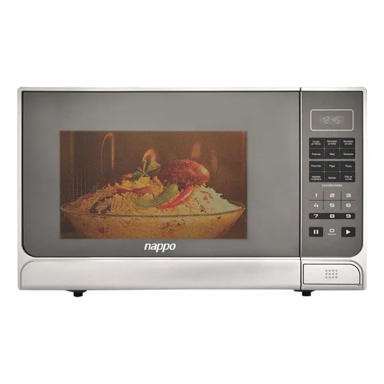 Microondas Nappo 28l Panel Digital 6 Programas, Espejado