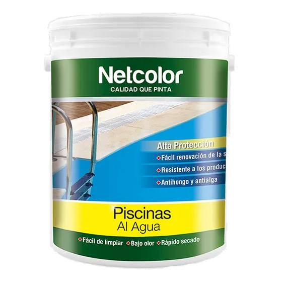 Pintura Para Piscinas Piletas Al Agua 10l Azul Netcolor