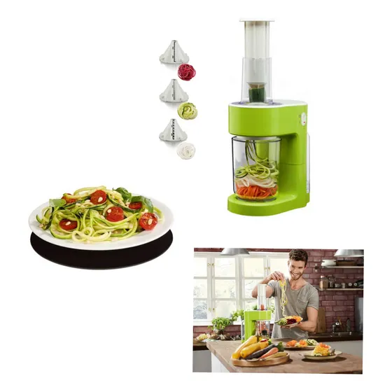 Cortador De Vegetales Eléctrico Espiral Calabacin Espaguetis