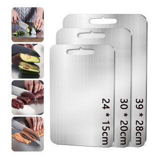 3 Tablas De Cocina De Acero Inoxidable Para Picar Alimentos 3 Tablas De Cocina De Acero Inoxidable Para Picar Alimentos