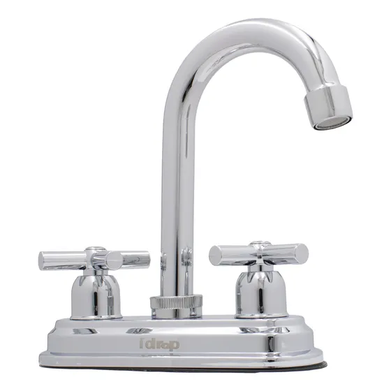 Mezcladora Lavabo Cuerpo Metalico Manerales Cruz Abs Idrop