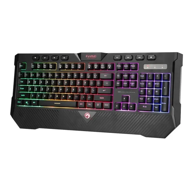 Teclado Gaming Marvo K656 Membrana Iluminación Latentación Color del teclado Negro