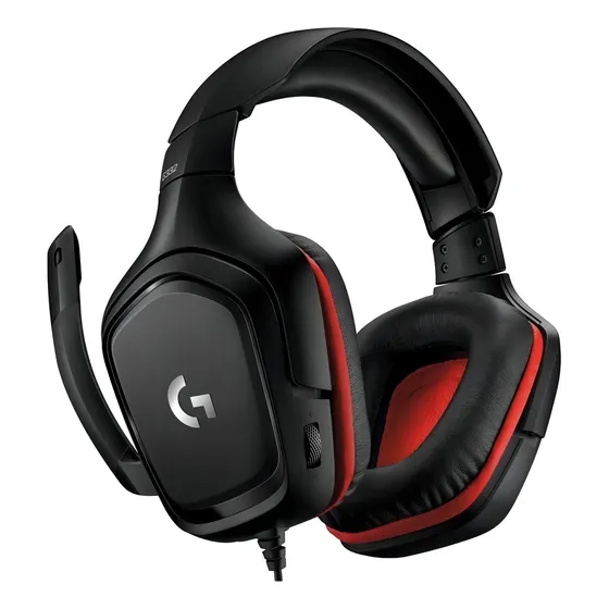 Headset Gamer Logitech G G332 - Preto/vermelho Cor Black