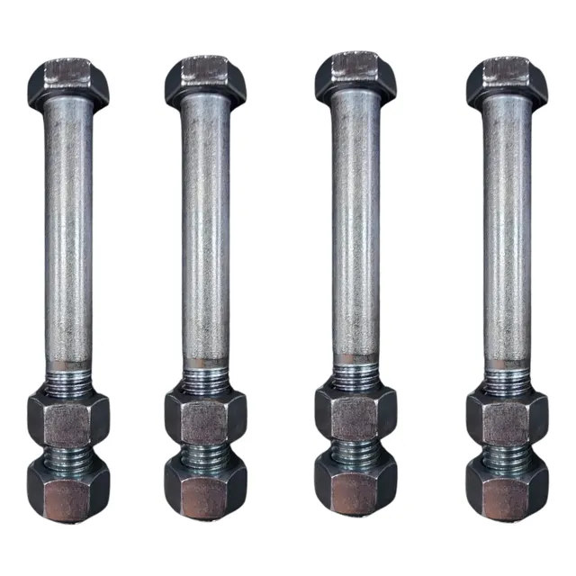 Kit 4 Parafusos Ferro 7/8  Zincado 2 Porcas Haste Subsolador