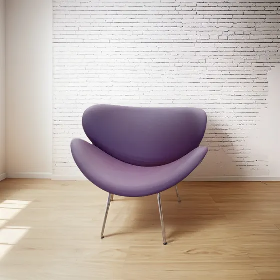 Sillon Pierre Paulin Tapizado Ecocuer Talampaya Base Cromada
