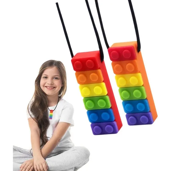 Collar Sensorial Mordedor Autismo Deficit Atencional 2 Pcs