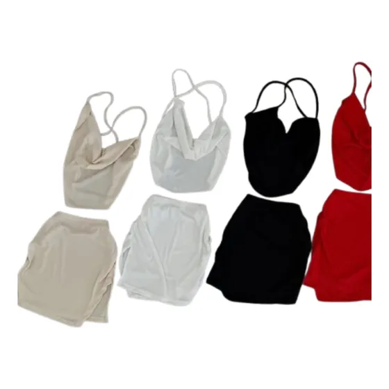 Remera Mujer Lenceria Gyv  Conjunto Pollera Salir Dama T.uni