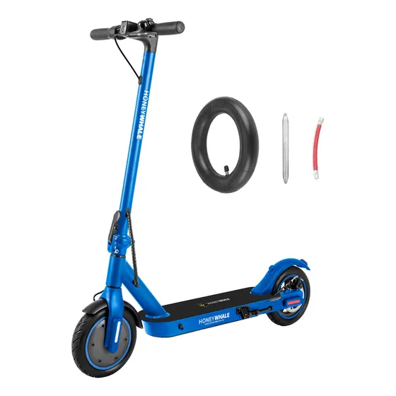 HONEY WHALE Scooter Patín Eléctrico E9 Pro Velocidad Máxima 30 Km/h Motor 350w con APP Color Azul HONEYWHALE