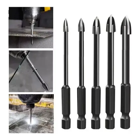 Set Brocas Doble Punta Flecha Hexagonal Cerámica 5-6-8-10-12