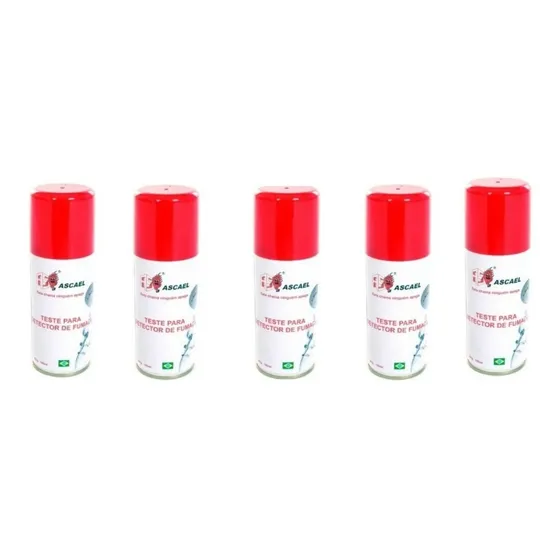 Kit 5 Sprays P/ Teste Em Detectores De Fumaça - Ascael