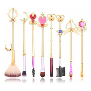 .. Lindo Sailor Moon Set De Brochas De Maquillaje Regalo .. Lindo Sailor Moon Set De Brochas De Maquillaje Regalo