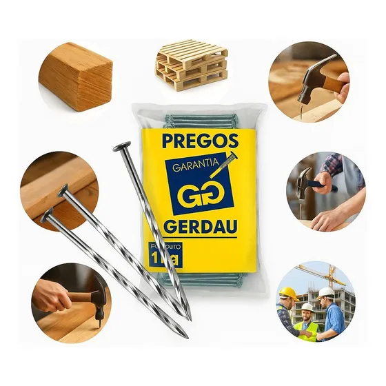 Prego Aço Comum C/ Cabeça Gerdau 1kg 15x15