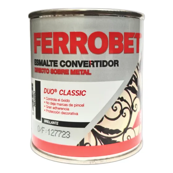 Ferrobet Duo Classic Duo Esmalte Negro Brillante 250cc 1/4l
