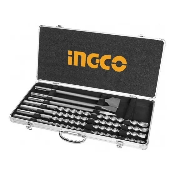 Juego Set De Mechas Corta Fierro Y Punta Sds Max Ingco 7pzc