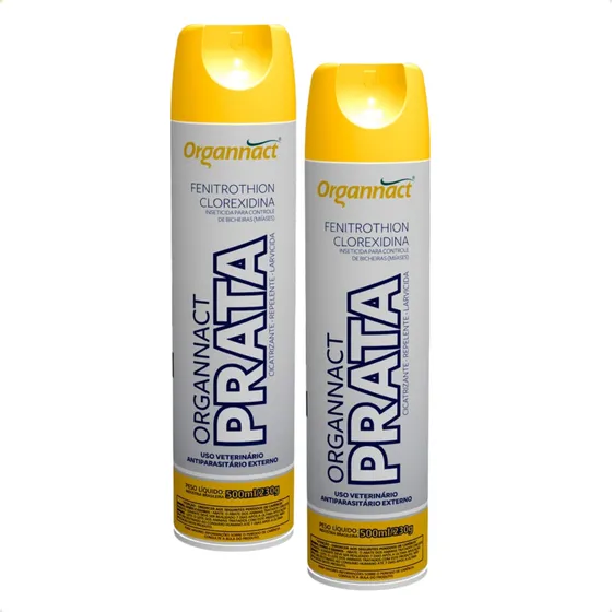 Kit 2 Prata Organnact 500ml Cicatrizante Repelente Larvicida