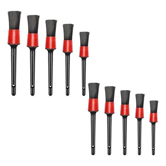 Kit X10 Brochas Pinceles Cepillos Detailing Auto Moto Lavado