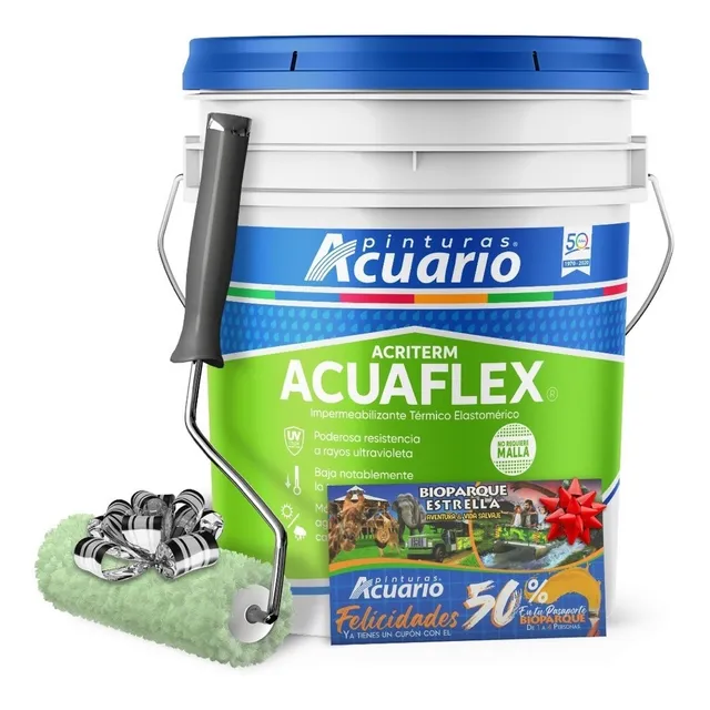Acuario Acuaflex 10 Años Cubeta 19 L + Rodillo Gratis