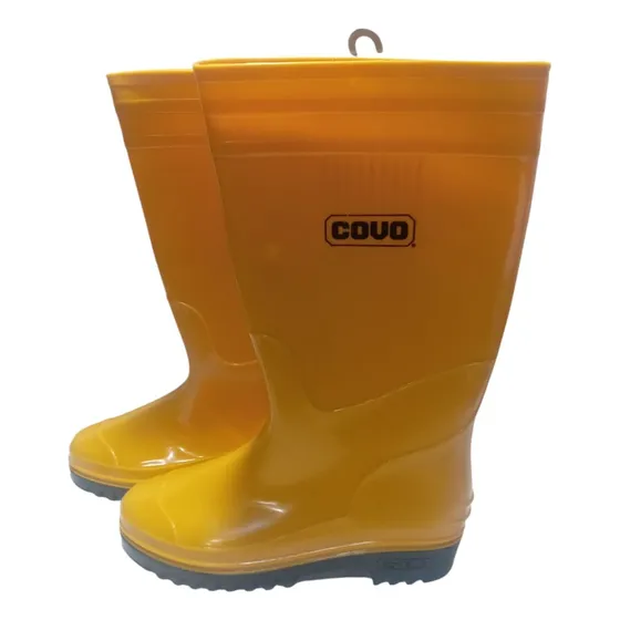 Botas De Goma Pvc Caña Larga Beige Alta Calidad