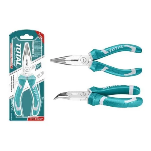 Pinza Alicate Punta Curva 160 Mm Total Tht1466p