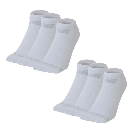 Medias Cortas New Balance Performance Flatknit 6 Pack Blanca