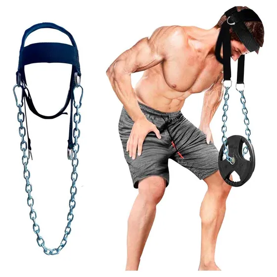 Arnés Para Cuello Deportivo Dhark Con Cadena Para Pesas