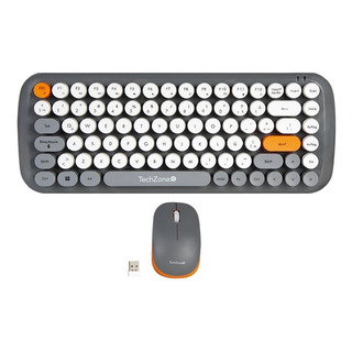 Teclado Y Mouse Inalámbrico Diseño Retro, Teclas Removibles Color Del Teclado Gris Teclado Y Mouse Inalámbrico Diseño Retro, Teclas Removibles Color Del Teclado Gris