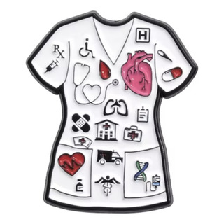 Prendedor Bata Medica Broche Uniforme Doctora Pin Enfermera Prendedor Bata Medica Broche Uniforme Doctora Pin Enfermera