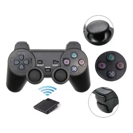 Controle Sem Fio Joystick Wireless Para Ps1 Ps2 Plug Play