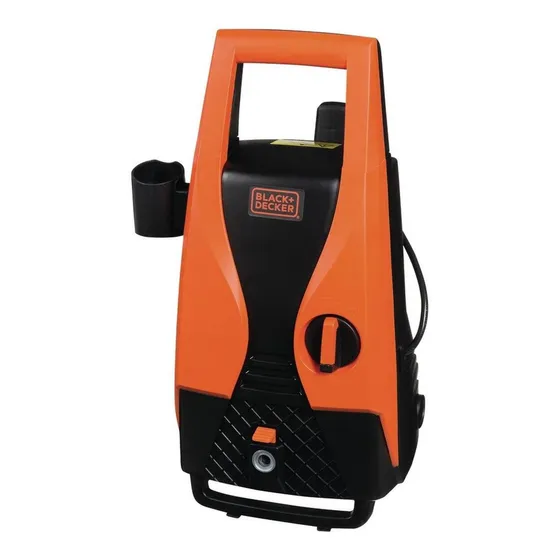 Black+Decker PW1450TD Hidrolavadora eléctrica naranja/negro de 1400W con 1512psi de presión máxima 110V