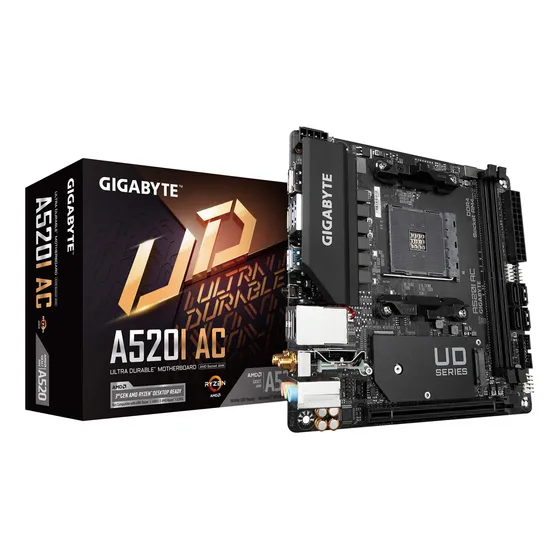 Placa-mãe Gigabyte A520i Ac Amd Ryzen Am4 Mini-itx