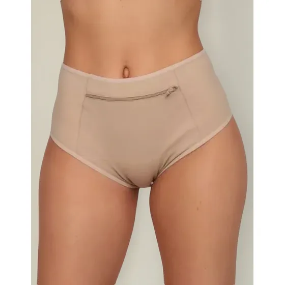 Bombacha C /bolsillo Con Cierre.talles Especiales.algodon