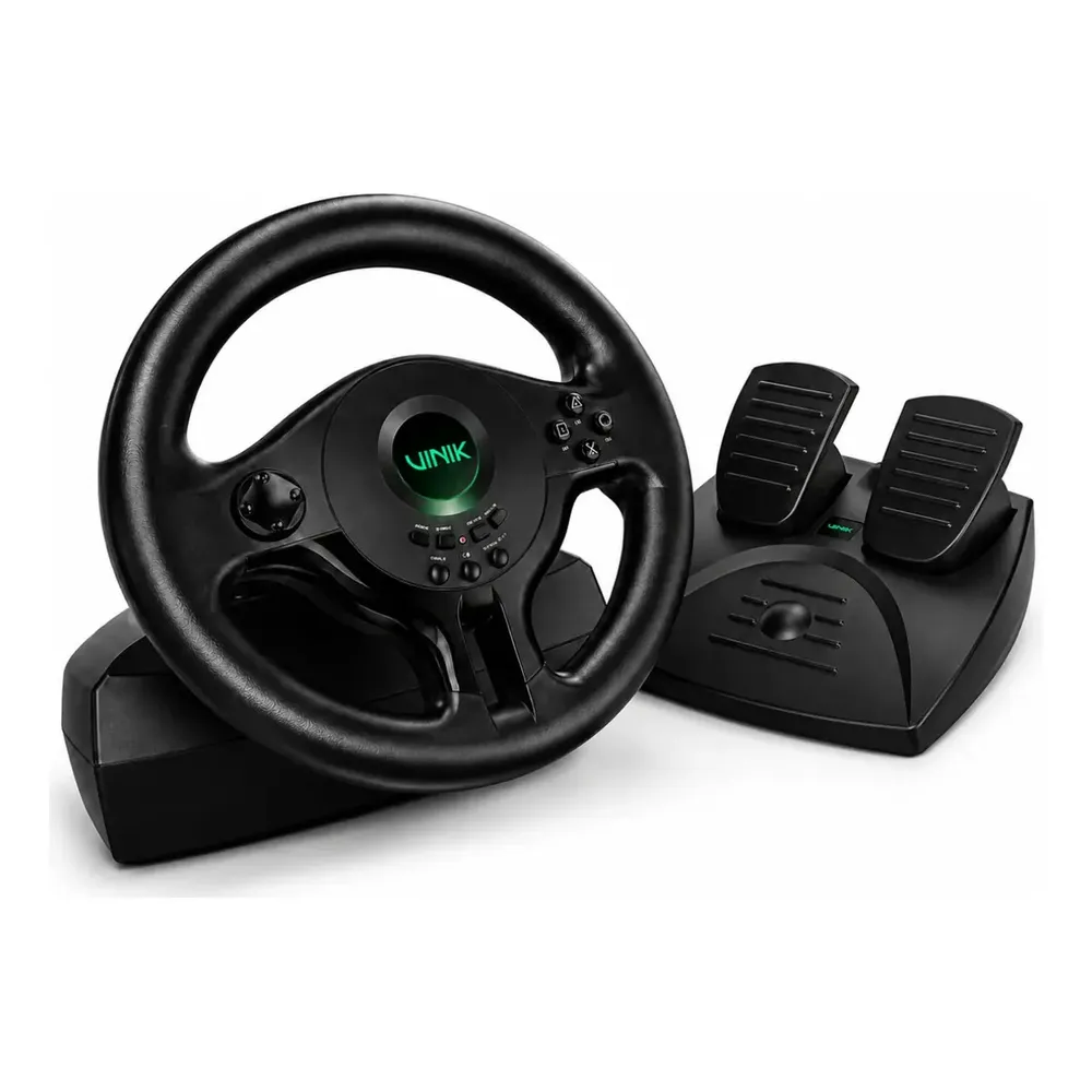 Volante Gamer Com Pedal Usb Pc Ps4 Ps3 Xbox One Series X/s Switch Simulador Corrida 180° Paddle Shift
