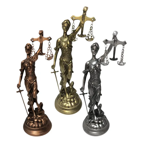 Estatuilla Dama O Diosa De La Justicia Excelente Calidad! Cobre. Dorado. Plata.