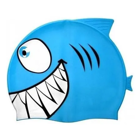 Gorra Natacion Silicona Saeko Shark Azul