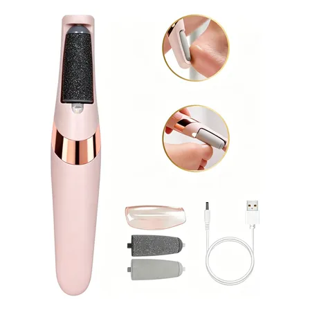 Lixa De Pé Elétrica Recarregável Usb Bivolt Rosa 110220 V