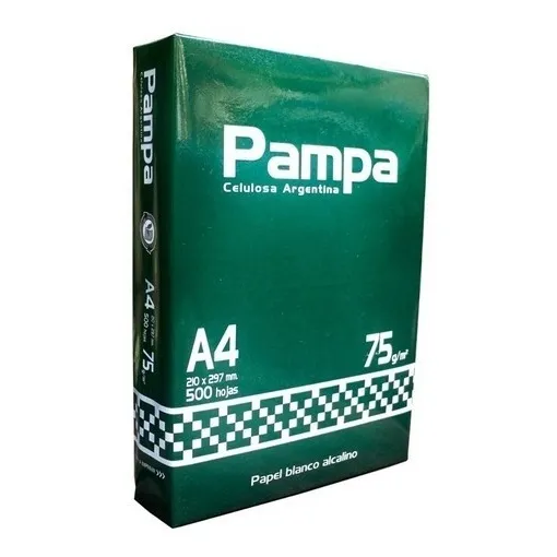 Resma Pampa A4 multifunción de 500 hojas de 75g color blanco por unidad