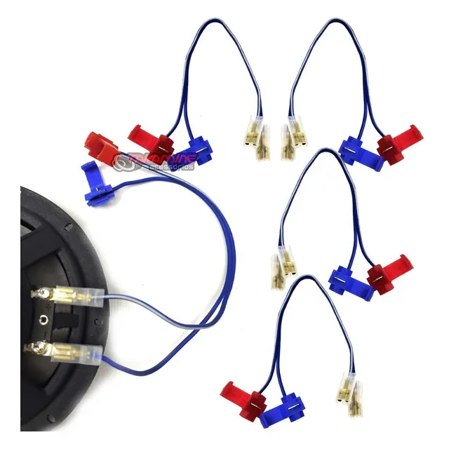 Kit 4 Chicote Conector Universal Para Terminal Alto Falante