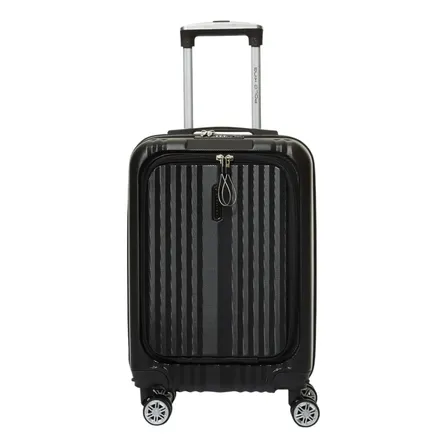 Mala De Viagem Unissex Argos Em Abs Pequena Polo King Preto Lisa