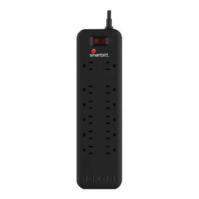 Smartbitt Supresor De Picos De Voltaje Sbss-b12-5u Color Negro