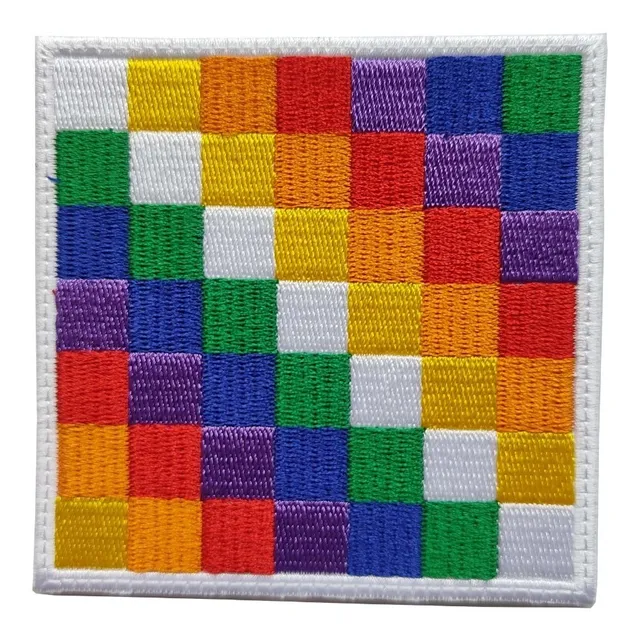 Parche Bor,  Bandera Wiphala Pueblos Andinos Bolivia  Flag