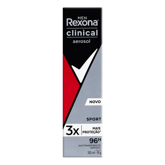 Rexona Clinical Antitranspirante Sport Em Aerossol 150 ml