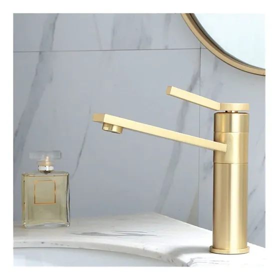 Grifo Baño Laton Macizo Para Lavabo Mezclador Agua Una