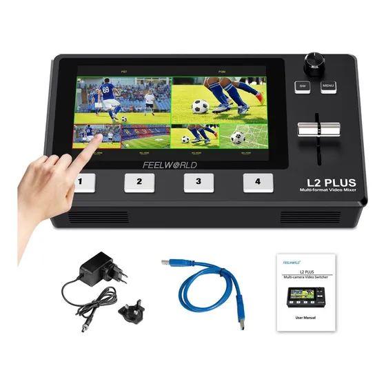 Conmutador Mezclador Video Multicamara Pantalla Tactil Lcd 4