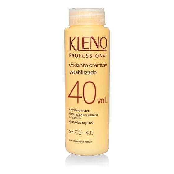 Agua Oxigenada Kleno 40 Volumenes Cremoso Estabilizado X 90 Tono 40 Vol