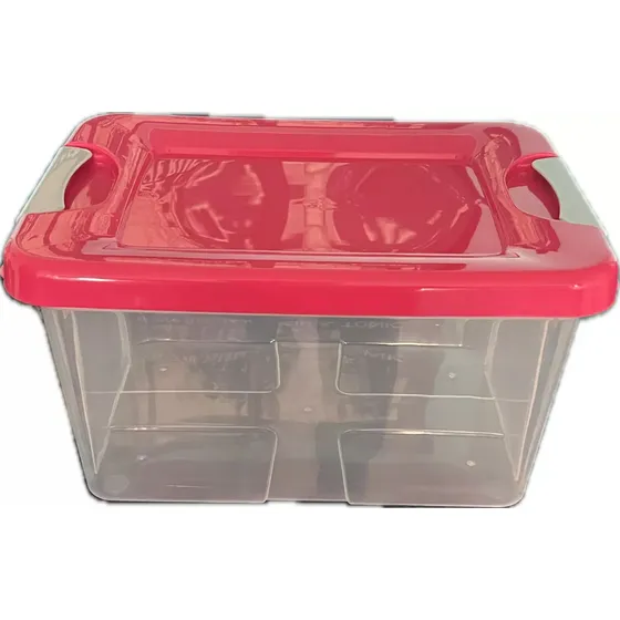 Caja Organizadora Con Tapa Apilable Multiproposito 10 Litros