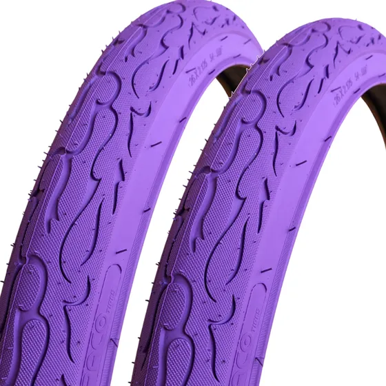 Par Pneu Bike Bicicleta Fire Fogo Flame 26x2.125 Balão Roxo
