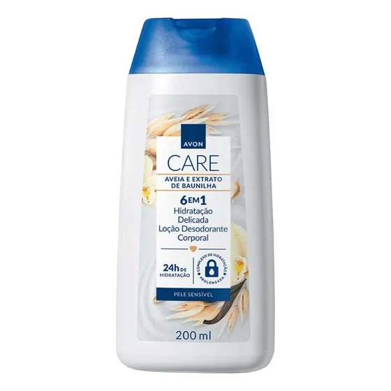 Loción corporal hidratante de avena y vainilla Avon Care 200 ml