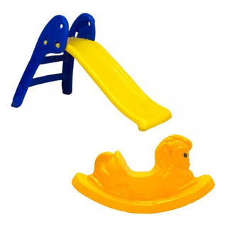 Escorregador Infantil Plástico Gangorra Cavalinho De Balanço Escorregador Infantil Plástico Gangorra Cavalinho De Balanço