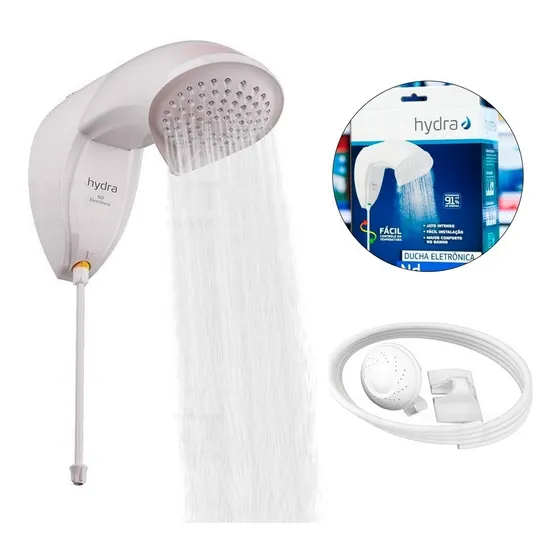 Chuveiro Fixo Ducha Nd Eletrônica 12cm 127v Hydra