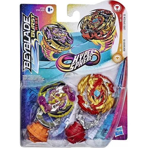 Pack Beyblade Doble Burst Rise Hypersphere-roktavor Y Lords5 Color Morado Y Rojo